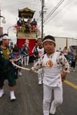 山車を曳く子供達